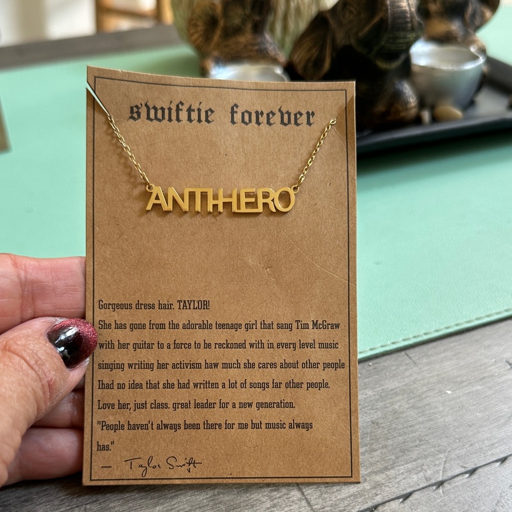 Taylor swift Gold plated ‘ANTHERO' Necklace